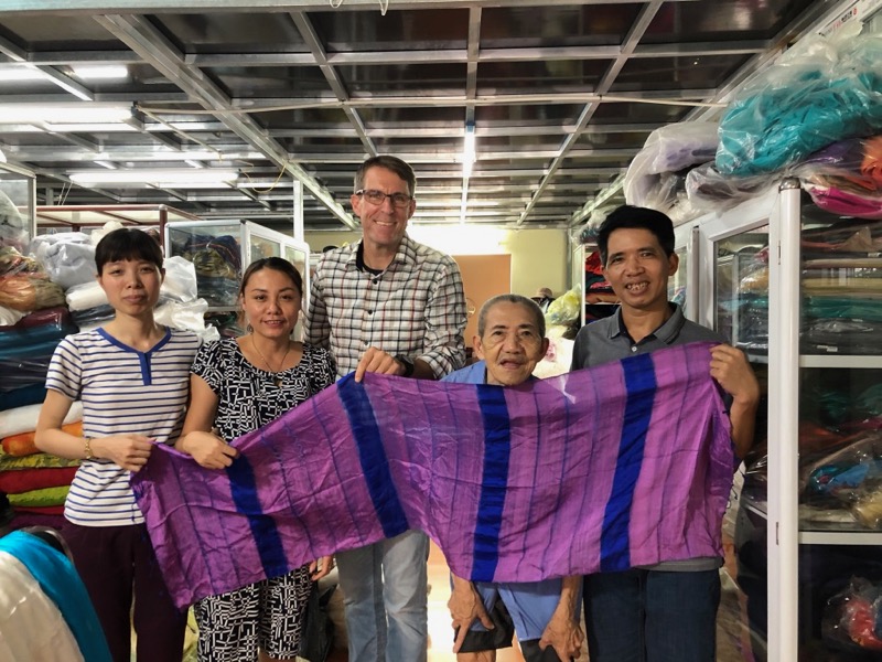Visiting silk factories in Vietnam